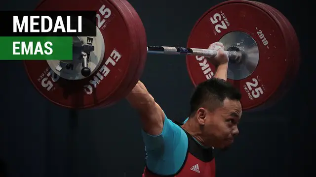 Berita video atlet angkat besi Indonesia meraih 4 medali emas di Test Event Asian Games 2018 di JIEXPO Kemayoran, Jakarta, Minggu (11/2/2018).