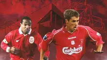 Ilustrasi - Paul Ince dan Michael Owen, Liverpool dan Manchester United (Bola.com/Adreanus Titus)
