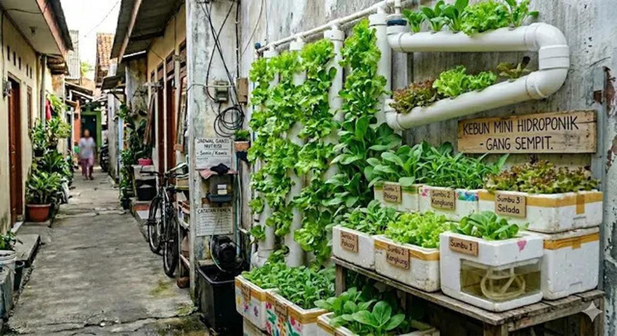 7 Inspirasi Kebun Mini Hidroponik untuk Rumah di Gang Sempit, Hijaukan Lahan Terbatas