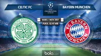 Jadwal Liga Champions, Celtic FC vs Bayern Munchen. (Bola.com/Dody Iryawan)