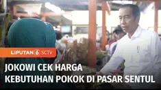 Presiden Jokowi mengecek harga berbagai kebutuhan pokok di Pasar Sentul, Yogyakarta, Senin (09/01) pagi. Usai pencabutan PPKM, presiden berharap aktivitas perdagangan kembali ramai seperti sebelum masa pandemi.