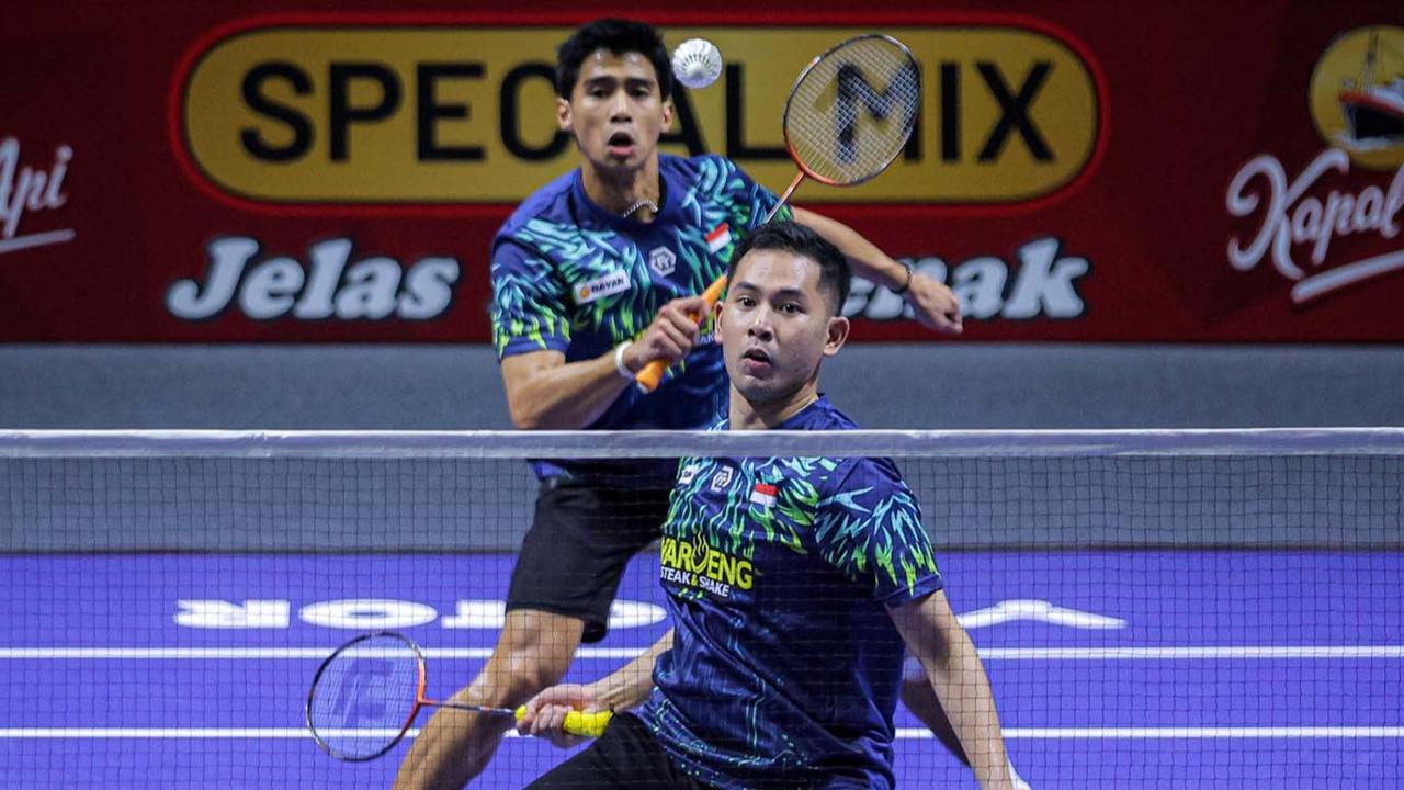 FOTO: Ganda Putra Indonesia Sabar/Reza Lolos ke Final Indonesia Open 2025