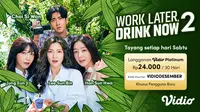 Nonton drakor Work Later Drink Now 2 di aplikasi Vidio yang sudah dilengkapi subtitle Bahasa Indonesia dan Bahasa Inggris. (Dok. Vidio)