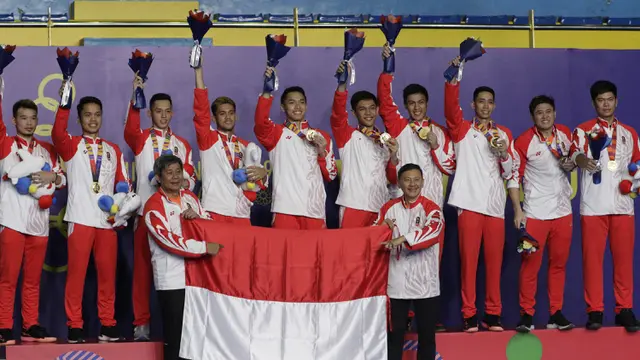 Bulutangkis Beregu Putra Raih Emas