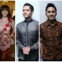 Dude Harlino, Julia Perez dan Hengky Kurniawan dukung Timnas Indonesia. (Bintang Pictures)