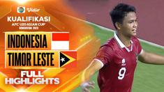 Berita video highlights Kualifikasi Piala Asia U-20 2023 pertandingan antara Timnas Indonesia U-20 melawan Timor Leste, Rabu (14/9/2022) malam WIB.