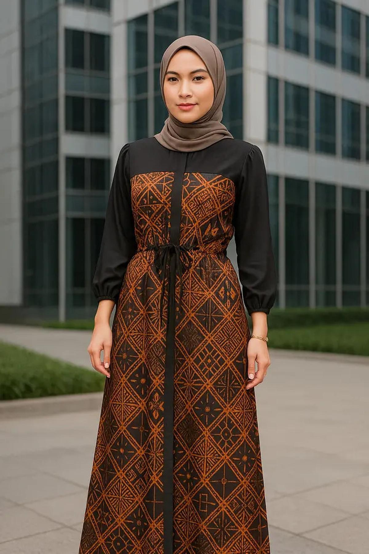 7 Gamis Batik Kantor Modern untuk Tampilan Profesional dan Stylish