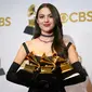 Olivia Rodrigo dalam Grammy Awards 2022. (AP Photo/John Locher)