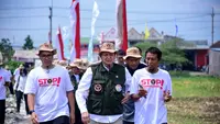 Groundbreaking sistem pertanian pintar atau smart farming KTN Turen, Kabupaten Malang, pada Sabtu, 27 Januari 2024