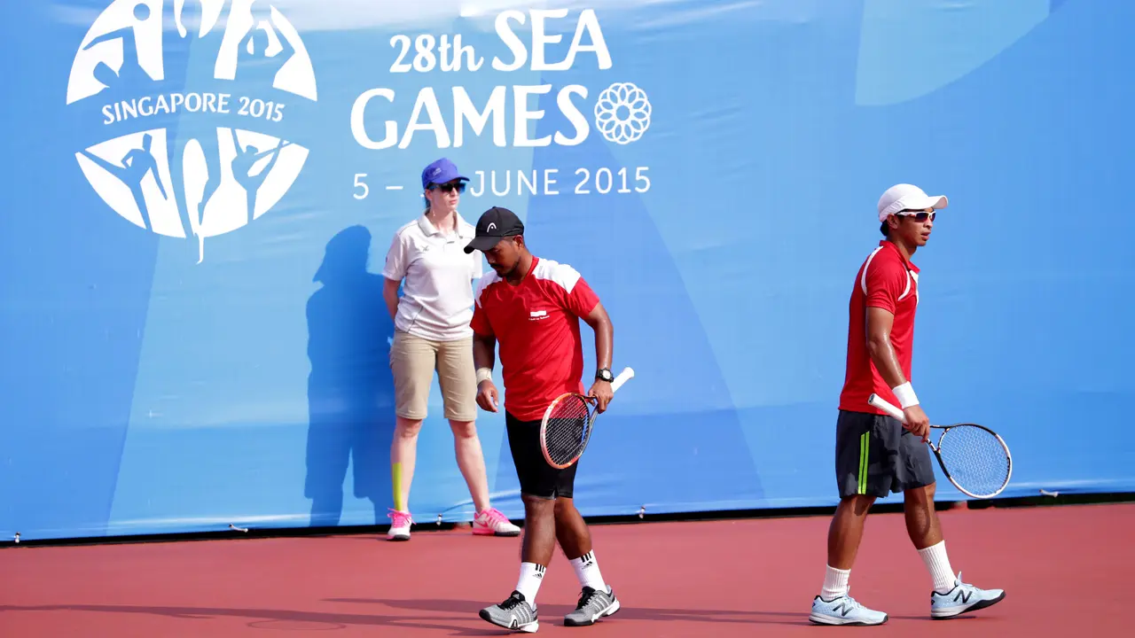 Ganda putra tenis Indonesia Sunu Wahyu Trijati/Christoper Rungkat