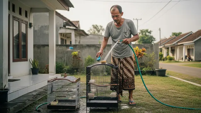 Membersihkan Sangkar Burung Tanpa Membuat Burung Stres