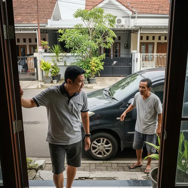 Menegur Tetangga yang Parkir Sembarangan (Gemini AI)