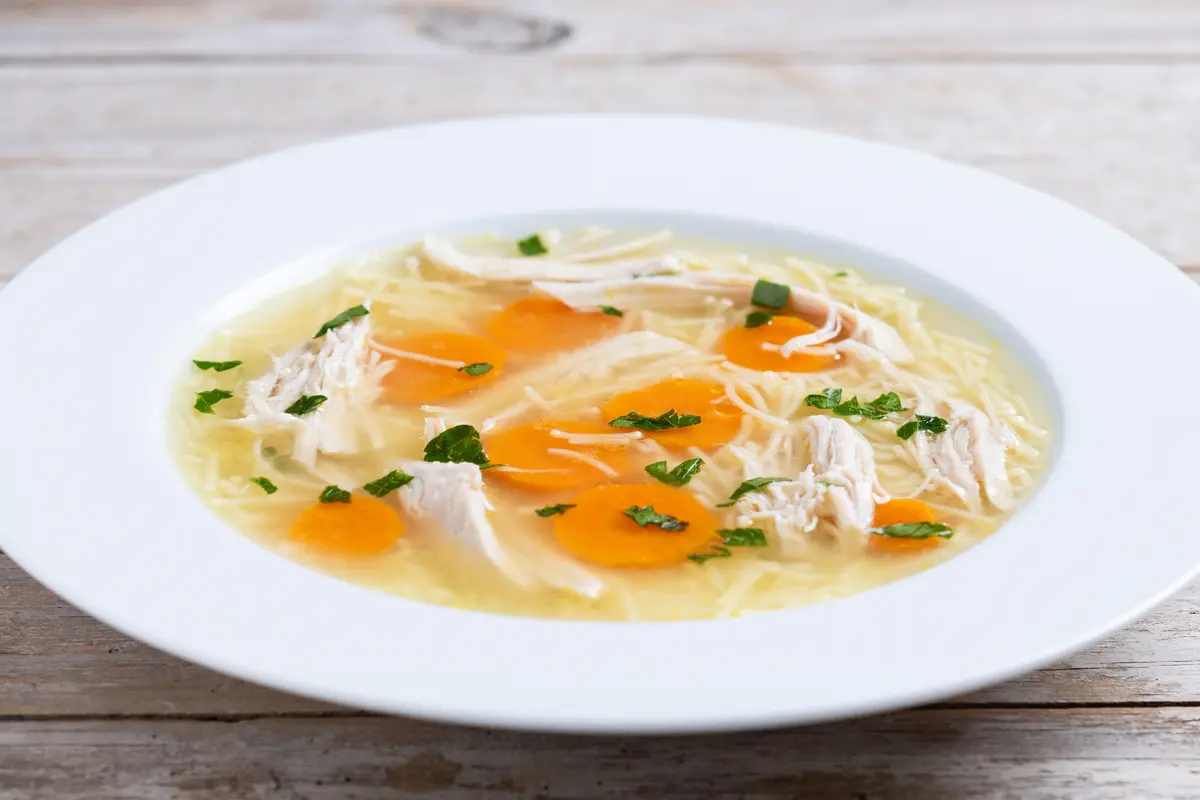 resep sup ayam suwir wortel