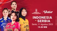 Nonton Live FIVB Women’s U-21 World Championship Indonesia vs Serbia: Eksklusif di Vidio