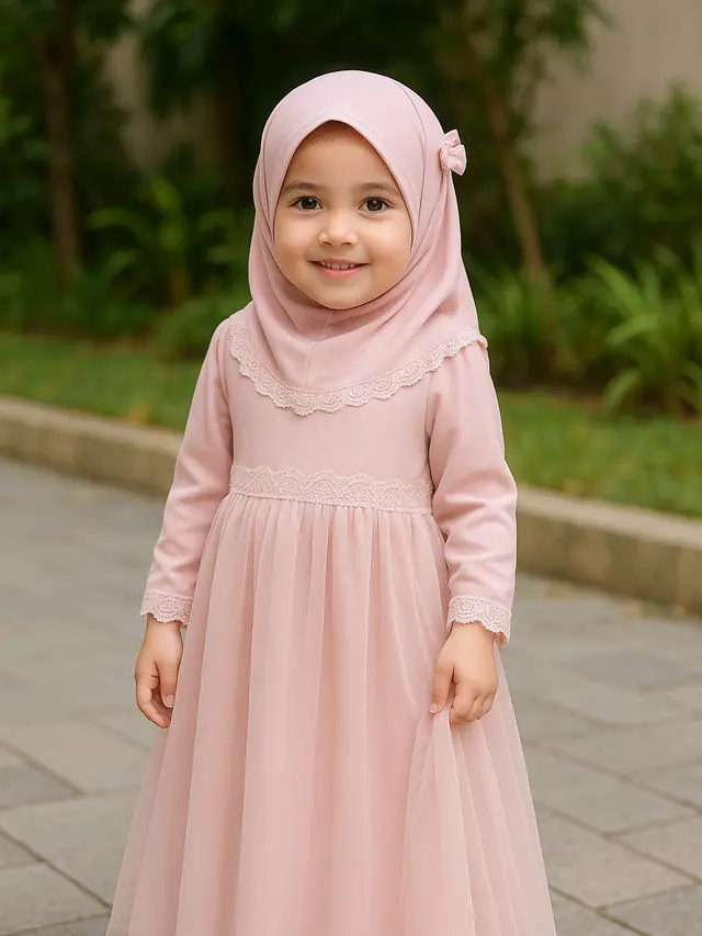 5 Model Gamis Tulle Anak yang Super Trendy, Lucu dan Menggemaskan (sumber: AI)