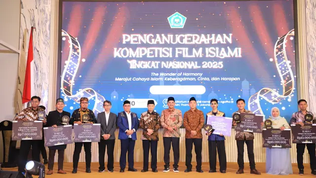 Direktorat Jenderal Bimbingan Masyarakat Islam (Bimas Islam) Kementerian Agama (Kemenag) mengumumkan para pemenang Kompetisi Film Islami Tingkat Nasional 2025. (Istimewa)