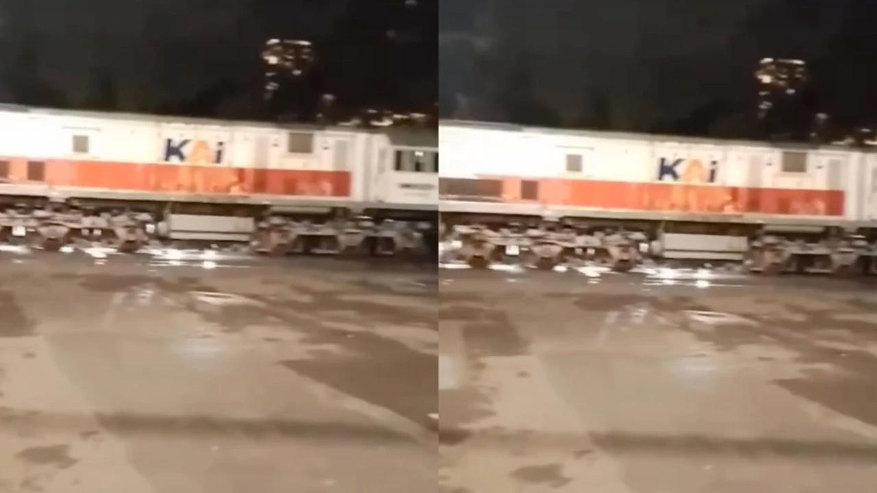 Viral Aksi Pemotor Terobos Perlintasan Kereta Saat Konvoi di Bandung, Kereta Hingga Berhenti Mendadak
