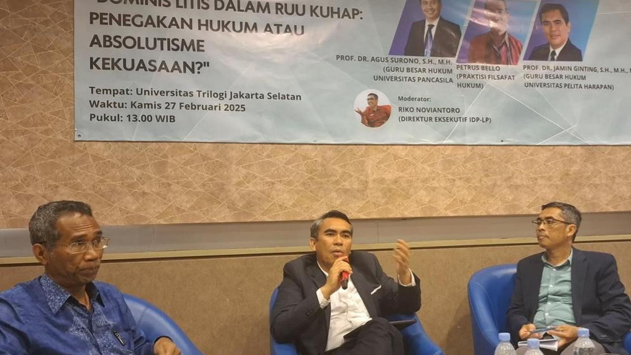 Diskusi bertema “Dominis Litis Dalam RUU KUHAP: Penegakan Hukum atau Absolutisme Kekuasaan?” yang dilangsungkan di Jakarta Selatan pada Kamis (27/2/2025) (Istimewa)