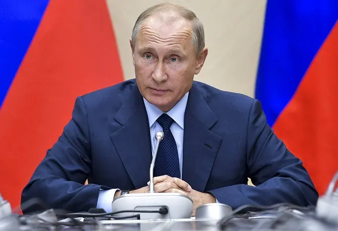 Presiden Rusia Vladimir Putin (Mikhail Klimentyev/Pool Photo via AP)