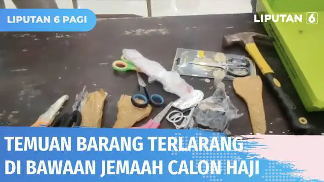 Hingga sepekan pemberangkatan jemaah calon haji embarkasi Surabaya, masih banyak ditemukan barang yang dilarang pada pemeriksaan tas jemaah.