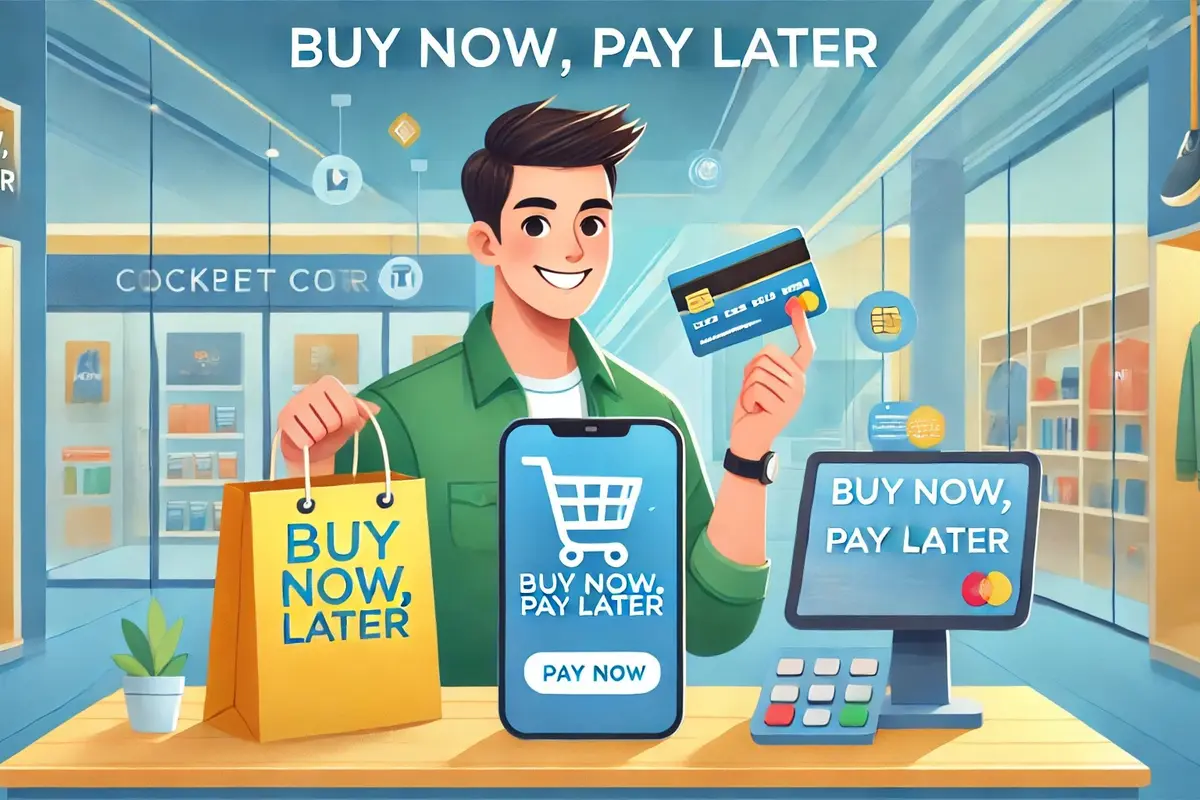 Ilustrasi layanan Buy Now Pay Later (BNPL). (Foto by AI)