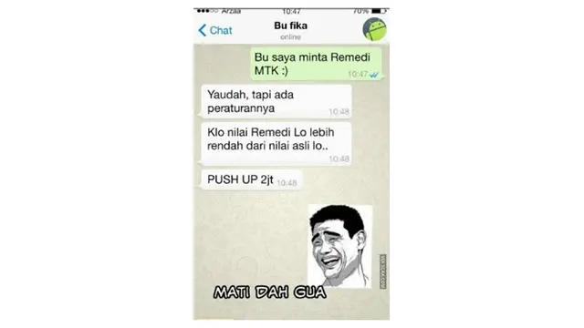 Chat Kocak Guru dan Murid Ini Bikin Tepuk Jidat