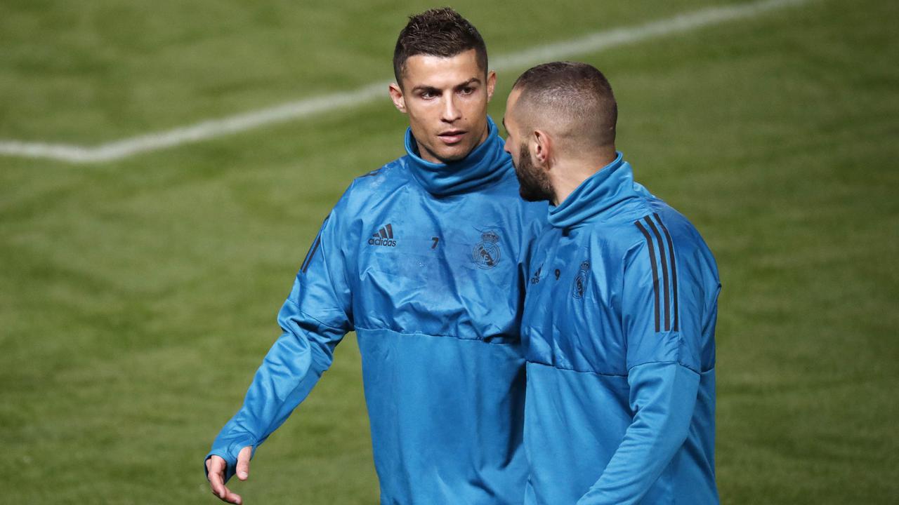 رونالدو وبنزيمة في تمرين ريال مدريد (وكالات)