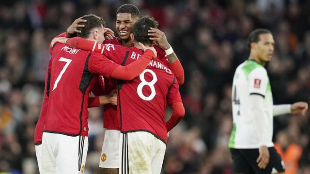 Foto: Ekspresi Pemain MU Setelah Mengalahkan Liverpool, Puas Tumbangkan Musuh Bebuyutan di Piala FA