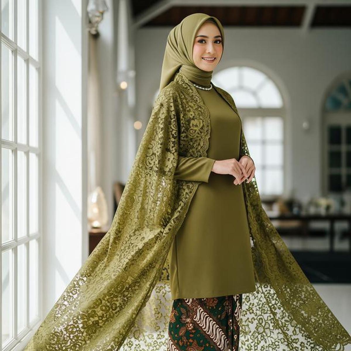7 Warna Gamis Batik Brokat yang Diprediksi Hits untuk Ramadan 2026: Dusty Lilac hingga Sage