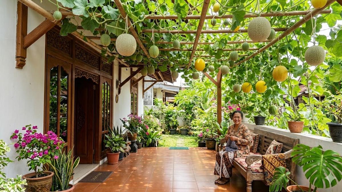 8 Tanaman Rambat Buah yang Bisa Jadi Atap Alami Rumah Biar Adem Tanpa AC