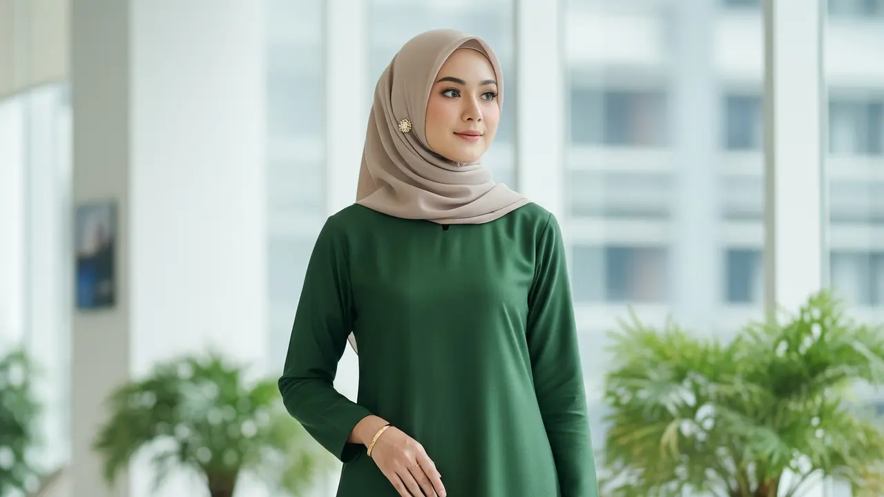 Model Gamis 3 Dunia (Image by Gemini AI)