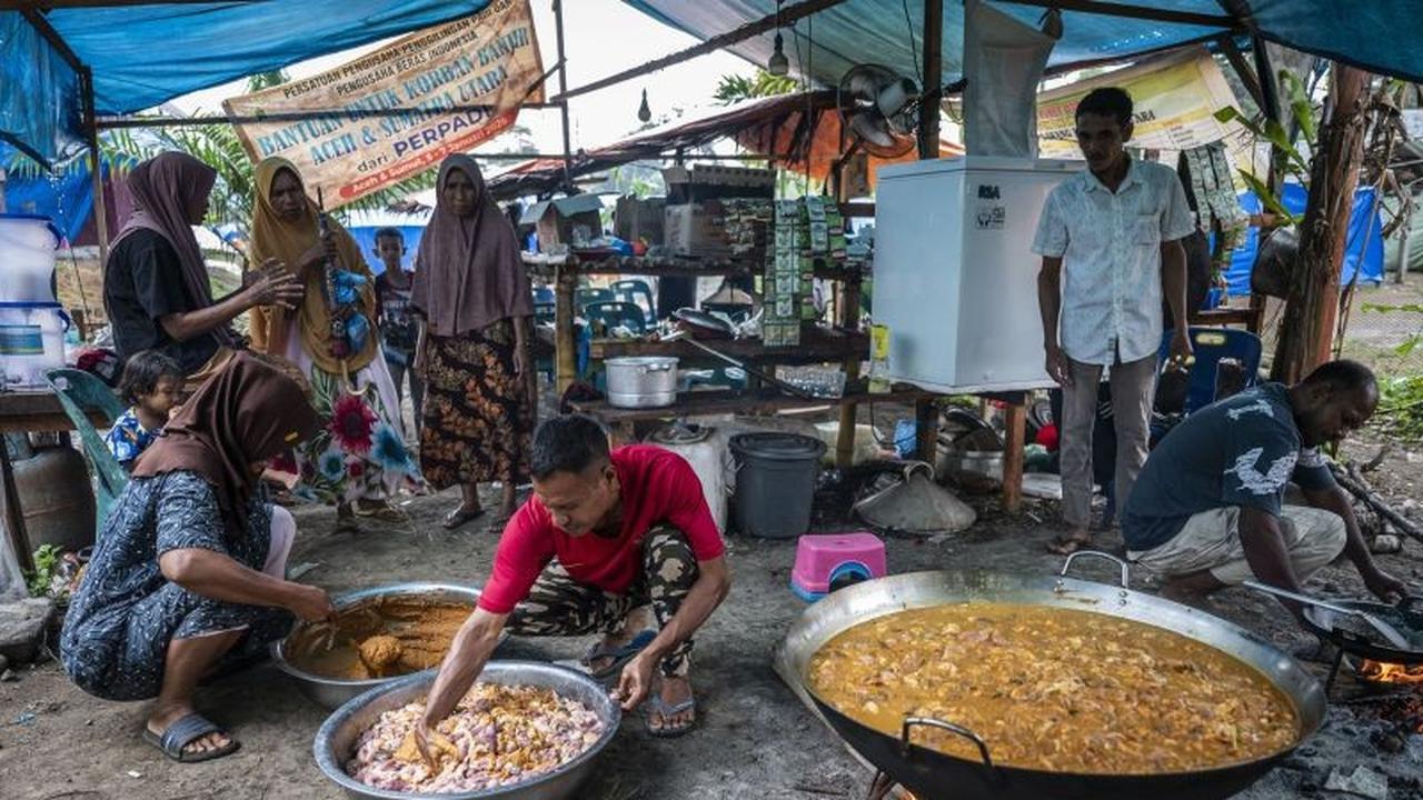 Warga Lhok Pungki Gelar Tradisi Meugang di Pengungsian Jelang Ramadhan 2026
