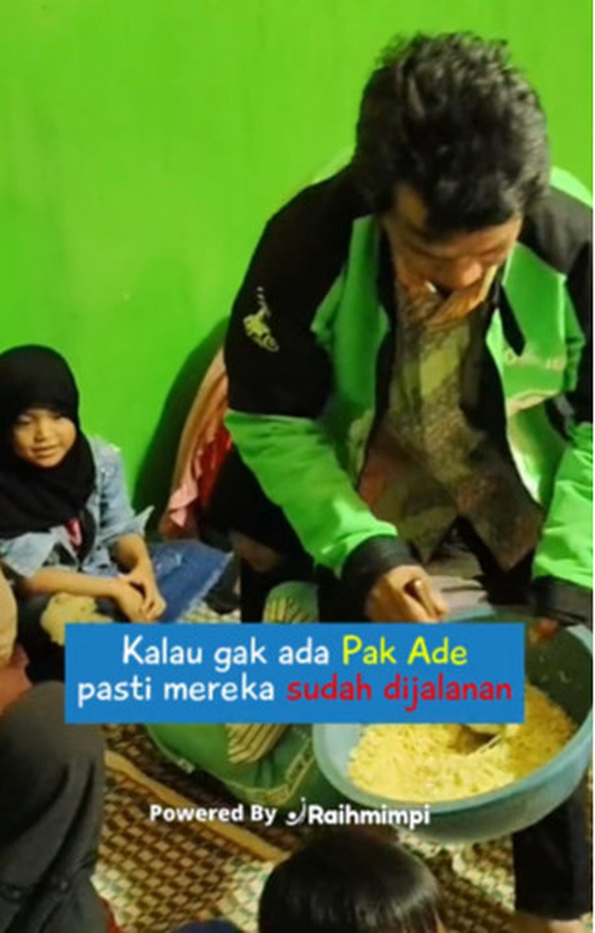 Driver Ojol Rawat Puluhan Anak Yatim dan Dhuafa