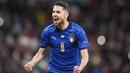 Jorginho - Pemain berusia 29 tahun ini merupakan senjata Timnas Italia merengkuh titel Euro 2020. Beberapa kali ia menjadi penentu kemenangan Gli Azzuri di ajang ini.(Foto:AP/Laurence Griffiths,Pool)