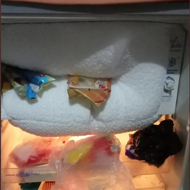 6 Potret Kulkas Penuh Bunga Es Ini Bikin Geleng Kepala, Tak Ada Ruang Tersisa