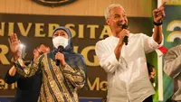 Ganjar bersama Khofifah saat di Unair. (Istimewa)