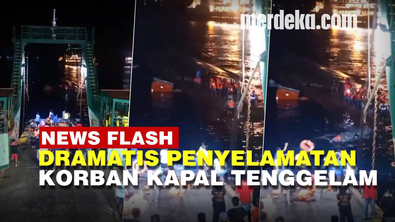 VIDEO: Momen Evakuasi Korban Kapal KMP Yunicee Tenggelam di Selat Bali