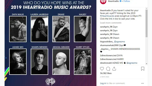 Agnez Mo di penghargaan iHeartRadio Music Awards 2019 (https://www.instagram.com/p/Buta1SDlEnL/?utm_source=ig_embed)