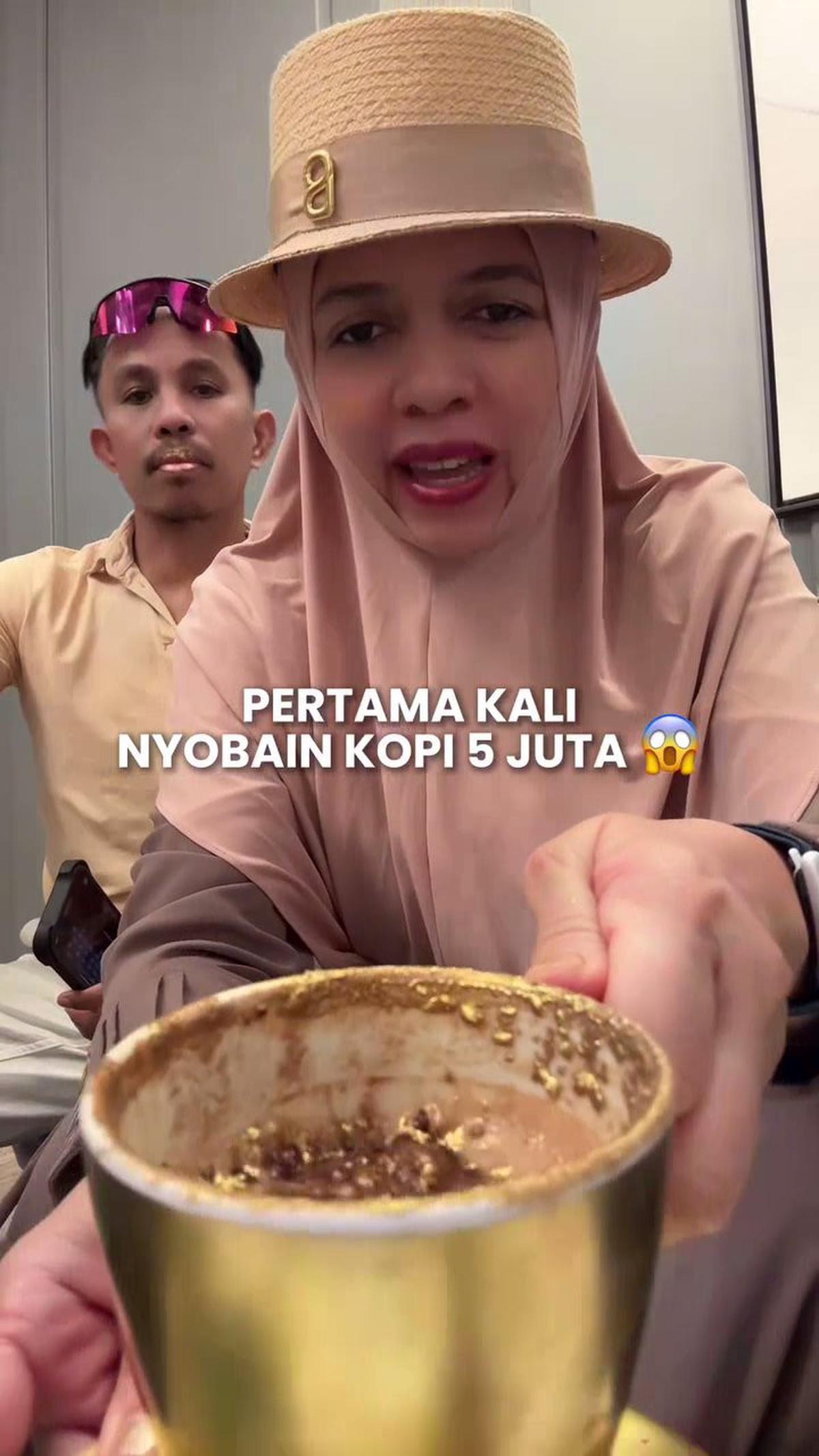 Lenggogeni Faruk dan Suami Review Kopi Harga 5 Juta, Ada Emas 24 Karatnya: Oh My God This Is So Coffee