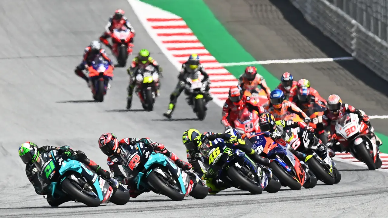 Franco Morbidelli, Fabio Quartararo, dan Valentino Rossi