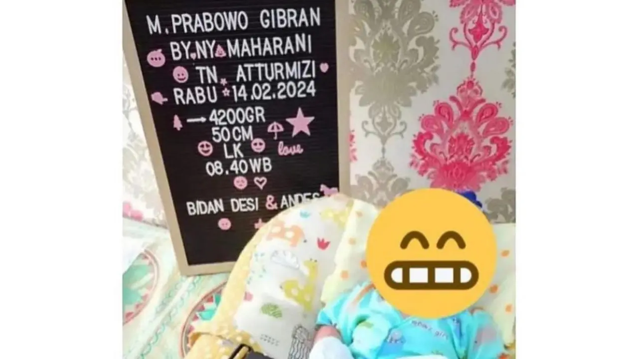 Seorang bayi yang lahir pada saat Pemilu 2024 kemarin diberi nama M Prabowo Gibran oleh orangtuanya