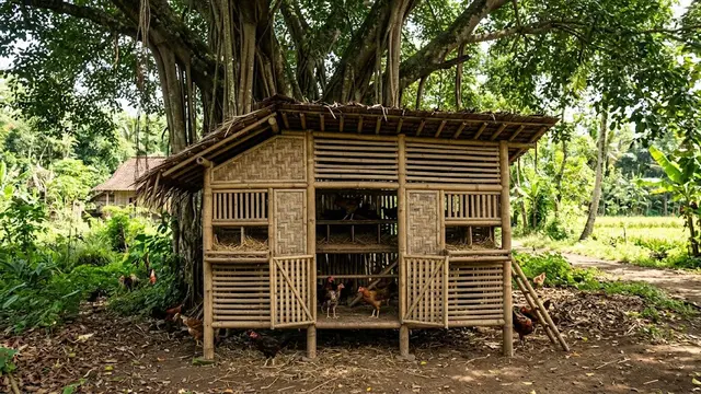 Ide Kandang Ayam yang Bisa Dibuat di Bawah Pohon/AI Generated