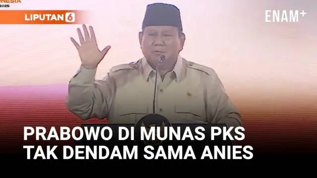Presiden Prabowo Subianto menghadiri penutupan Masyawarah Nasional VI Partai Keadilan Sejahtera (PKS), Jakarta, Senin (29/9). Kepala Negara mengungkap jika dirinya tidak dendam dengan Anies Baswedan.