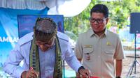 Kepala Badan Narkotika Nasional Republik Indonesia (BNN RI) Marthinus Hukom meresmikan Gedung Kantor BNN Kota Sambas, Kalimantan Barat. (Istimewa)