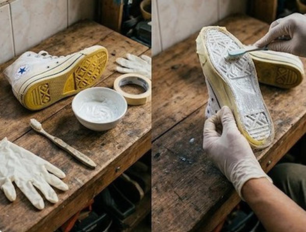 Cara Memutihkan Sol Sepatu yang Menguning (AI Generated)