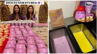Sisca Kohl membuat es krim dari paket BTS Meal. (Tangkapan Layar Instagram @siscakohl)