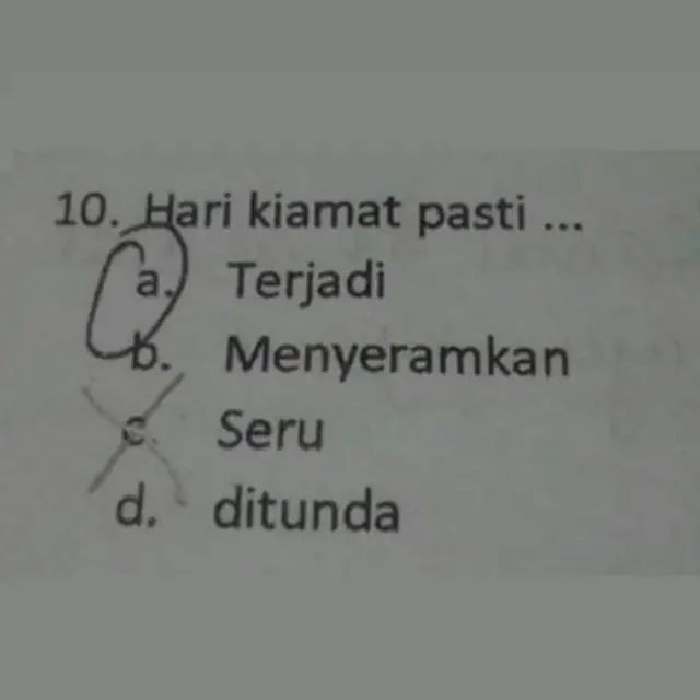 Tingkah Nyeleneh Orang Jawab Soal Ujian, Bikin Kita Nyengir Geli