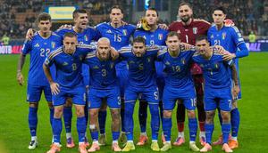 Starting XI Timnas Italia saat melawan Norwegia di Kualifikasi Piala Dunia 2026, Senin 18 November 2025 di San Siro. (AP Photo/Luca Bruno)