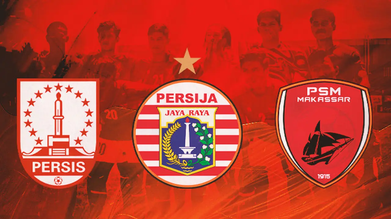 Timnas Indonesia - Ilustrasi logo Persis Solo, Persija, PSM