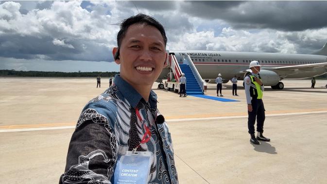 YouTuber Dian Rana Merekam Langsung Momen Kedatangan Presiden Prabowo ke IKN, Ini Ceritanya